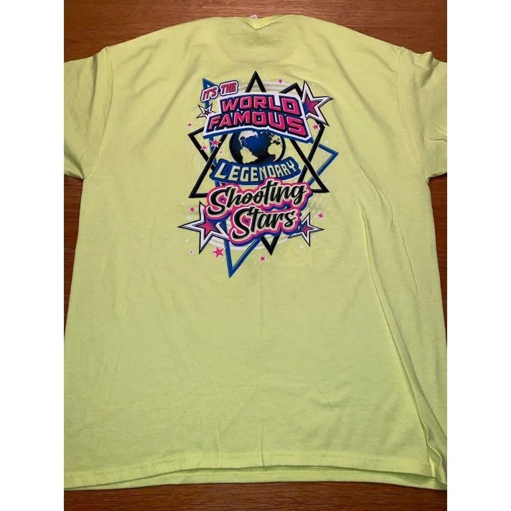 World Cup Shooting Stars Cheer Tee Bright Yellow Graphic T-Shirt - Picture 3 of 4
